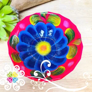 Fuchsia Guerrero Hand Painted Salsa Bowl - Salcero De Barro