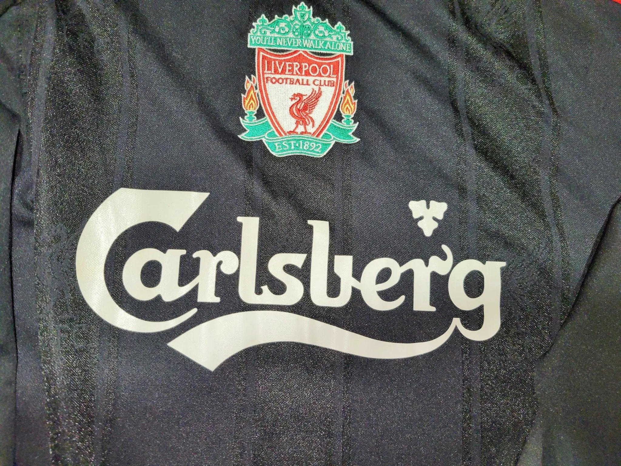 Gerrard Liverpool 2007 2008 Third UEFA Soccer Jersey Shirt L SKU# 694386