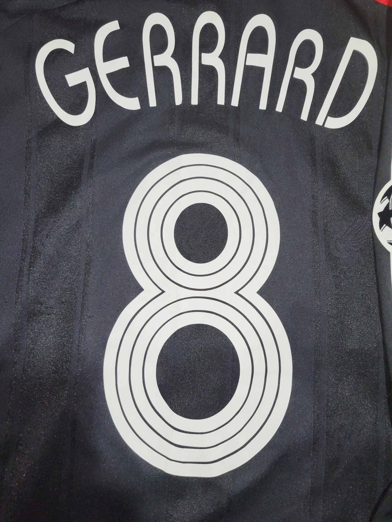 Gerrard Liverpool 2007 2008 Third UEFA Soccer Jersey Shirt L SKU# 694386