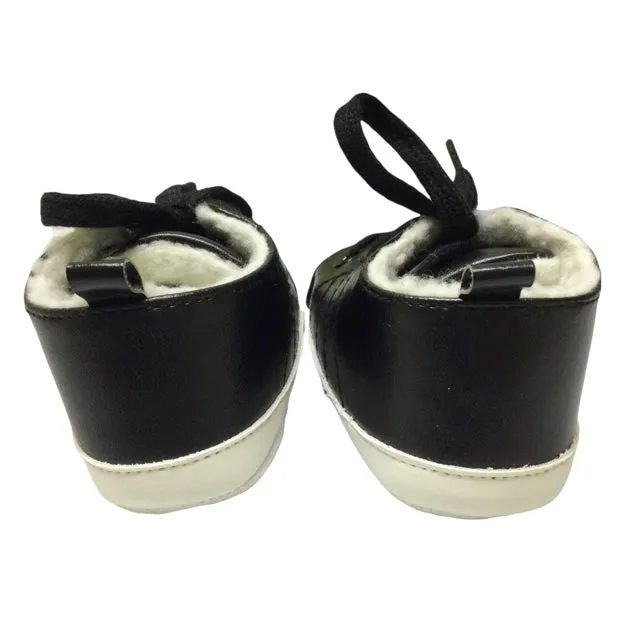 HB Boy's Black Shoes infant (Size 3, 6-12 Months)