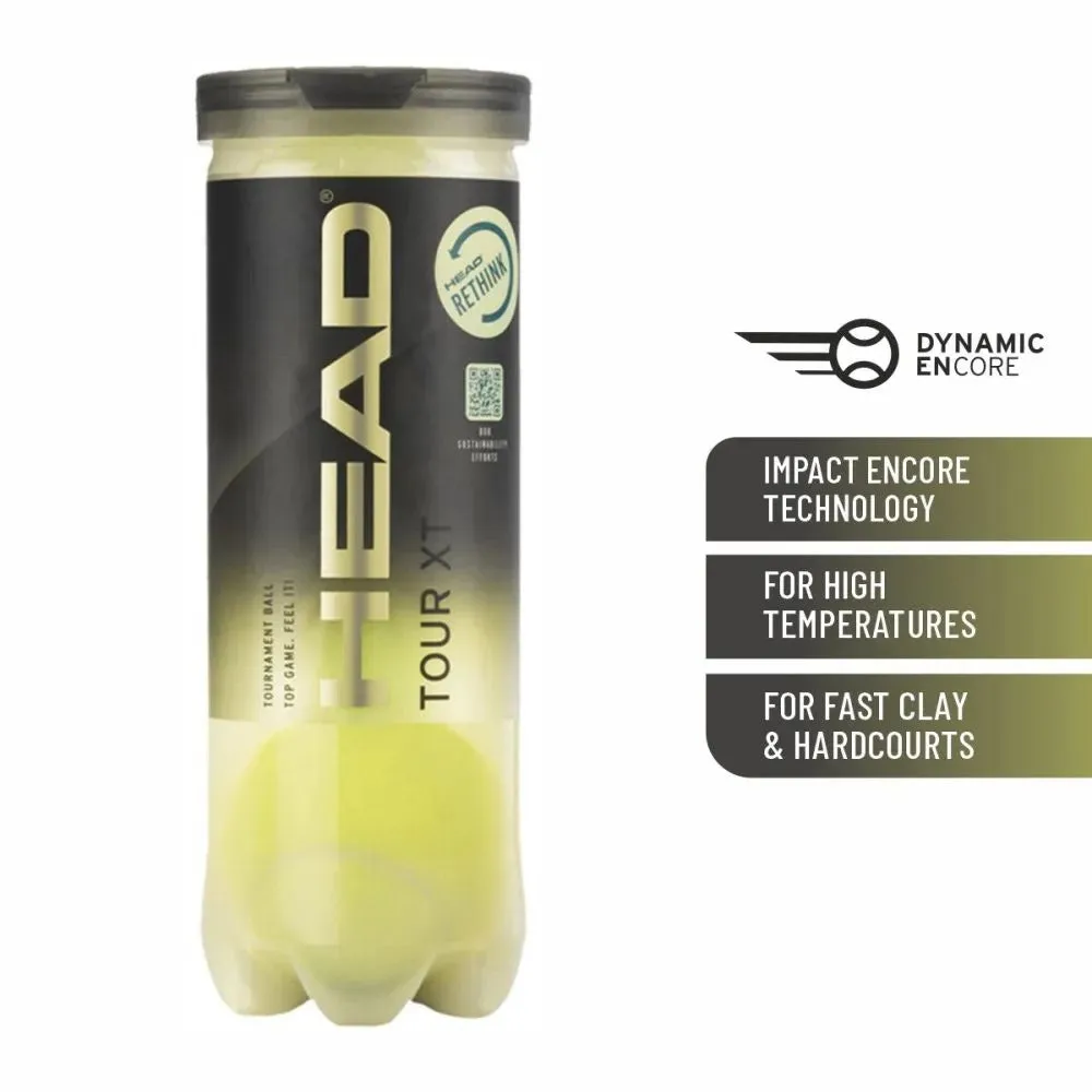HEAD Tour XT Tennis Ball Can Pack Of 3 Balls
