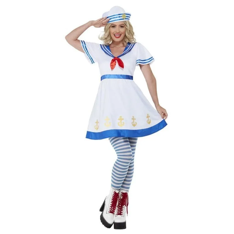 High Seas Sailor Costume, White, Female