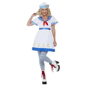 High Seas Sailor Costume, White, Female