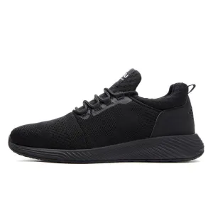 JIEFU | FeathX- Steel cap light weight comfortable black work shoes