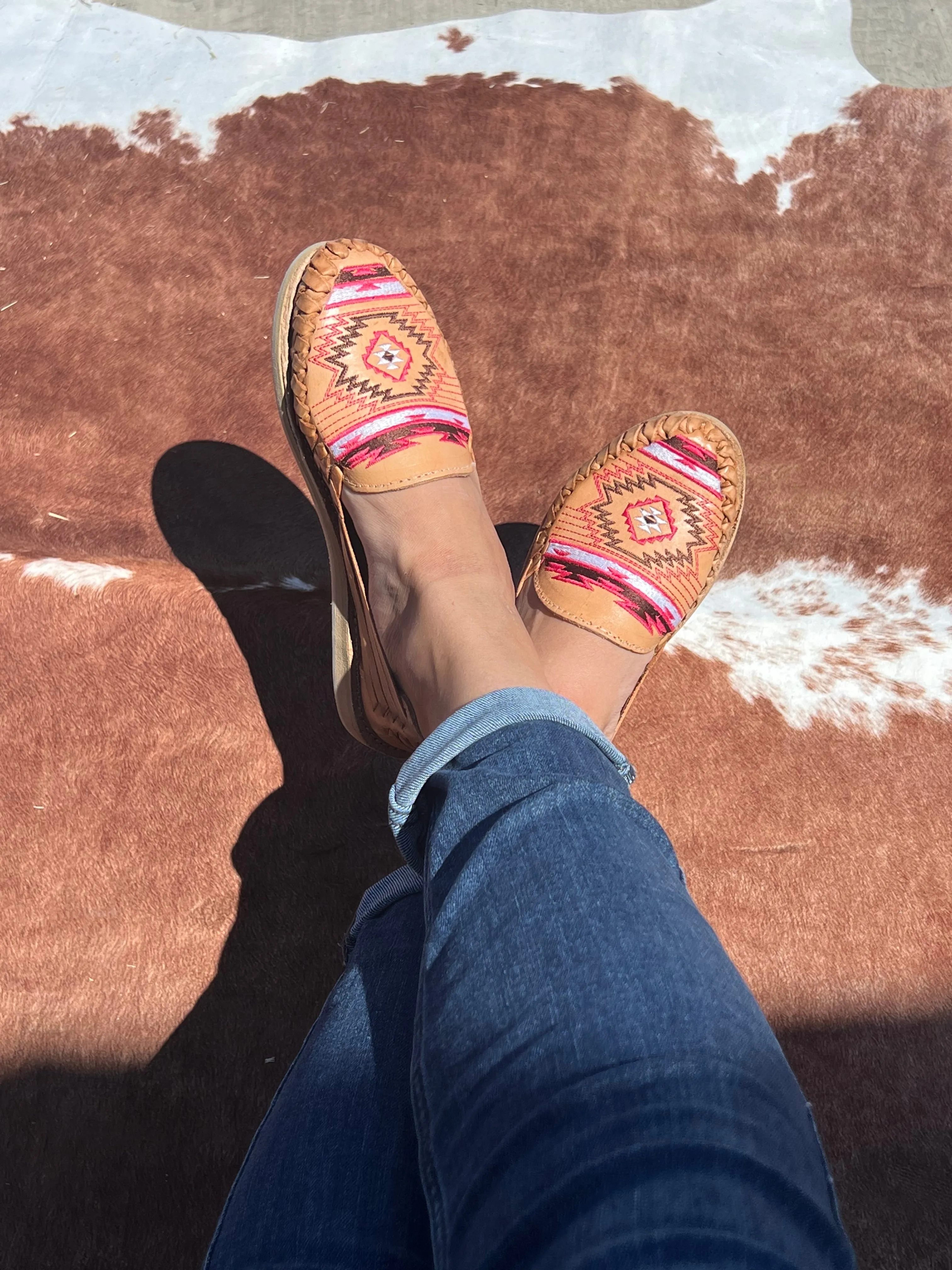 Kayla Pink Aztec Huaraches