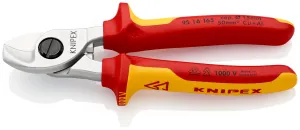 KNIPEX Cable Shears Cutting Pliers Cuts Cable up to 15mm Diameter 165mm VDE Insulated Multi Component Grips 95 16 165 SB