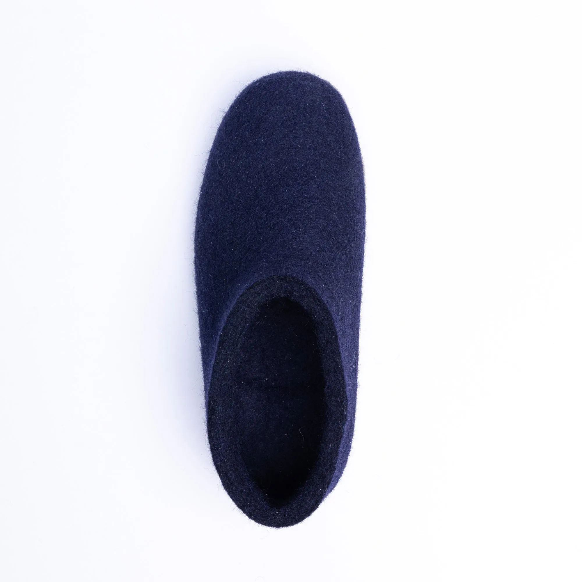 KUUMA – Navy Wool Felt Ankle Boots for Men Handmade, Soft, Non-Slip
