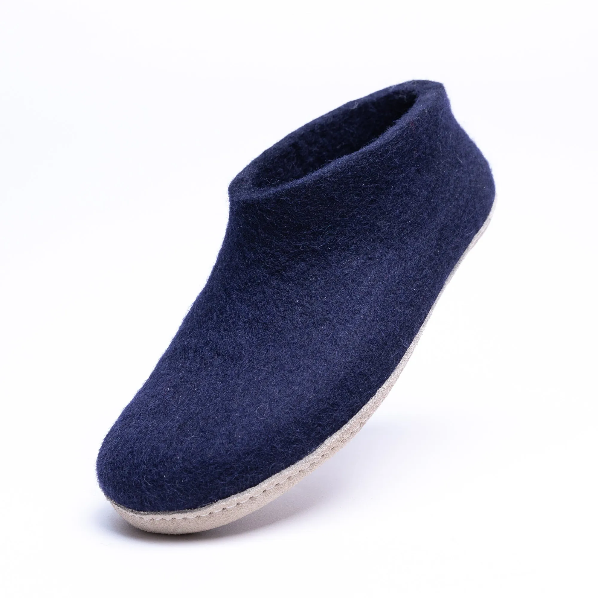 KUUMA – Navy Wool Felt Ankle Boots for Men Handmade, Soft, Non-Slip