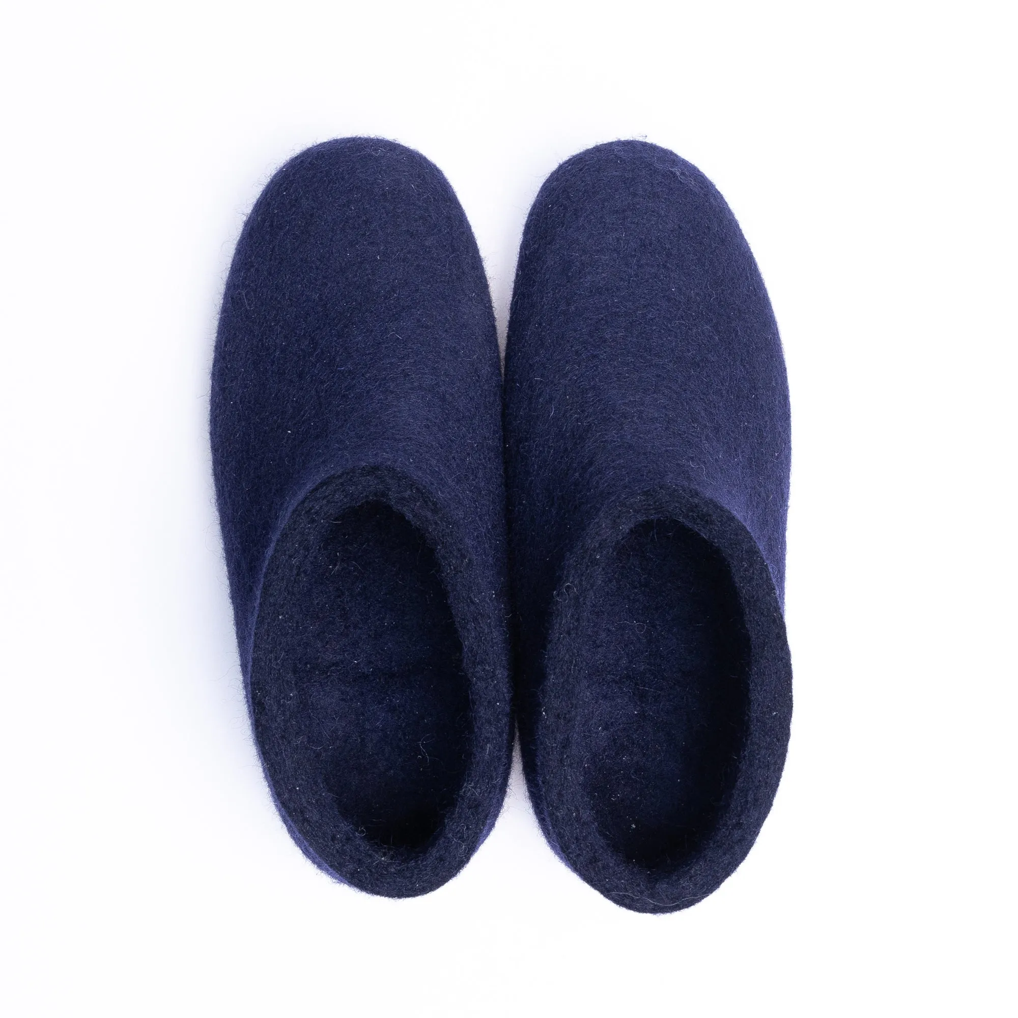 KUUMA – Navy Wool Felt Ankle Boots for Men Handmade, Soft, Non-Slip