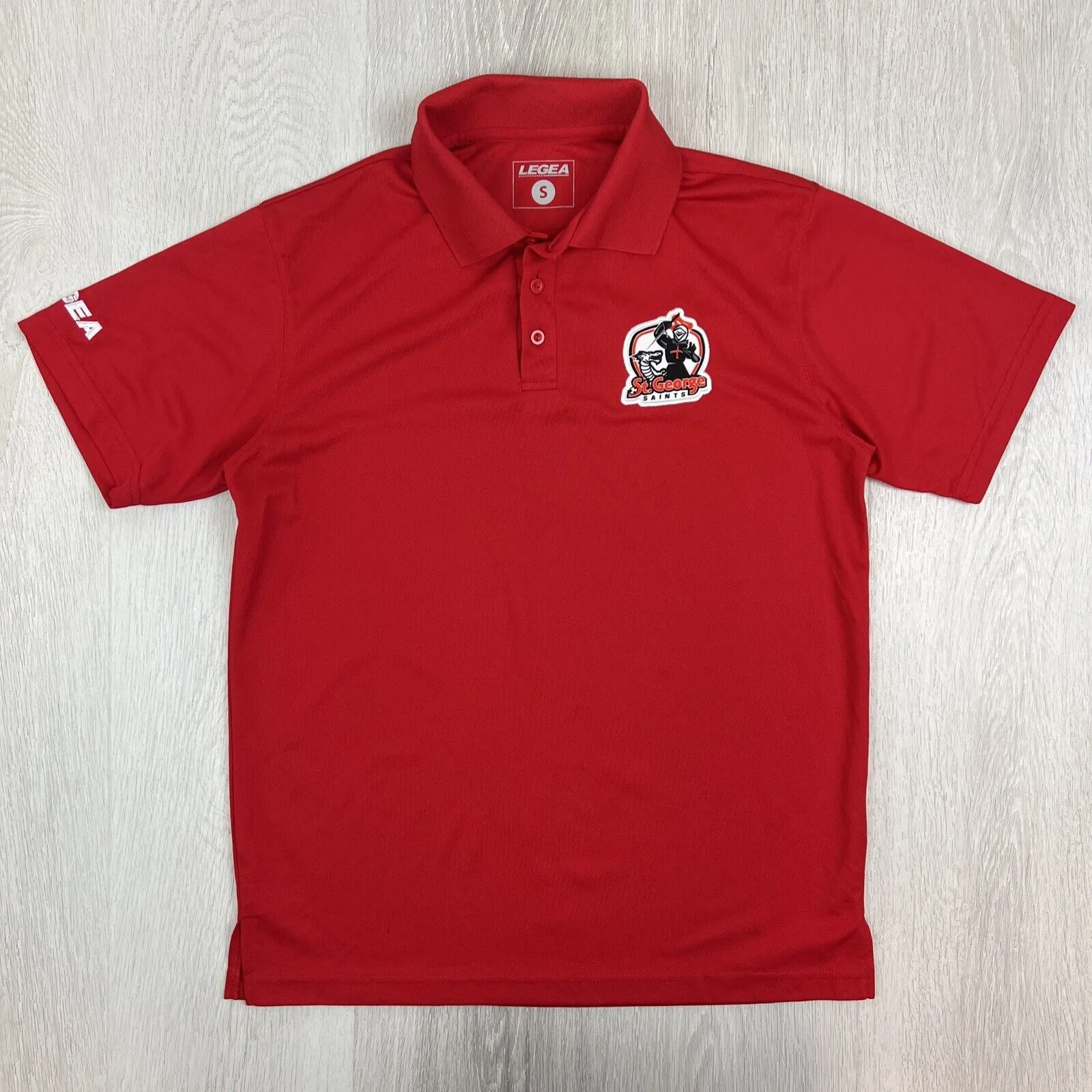 Legea Mens St George FC Saints Football Soccer Polo Shirt Size Small