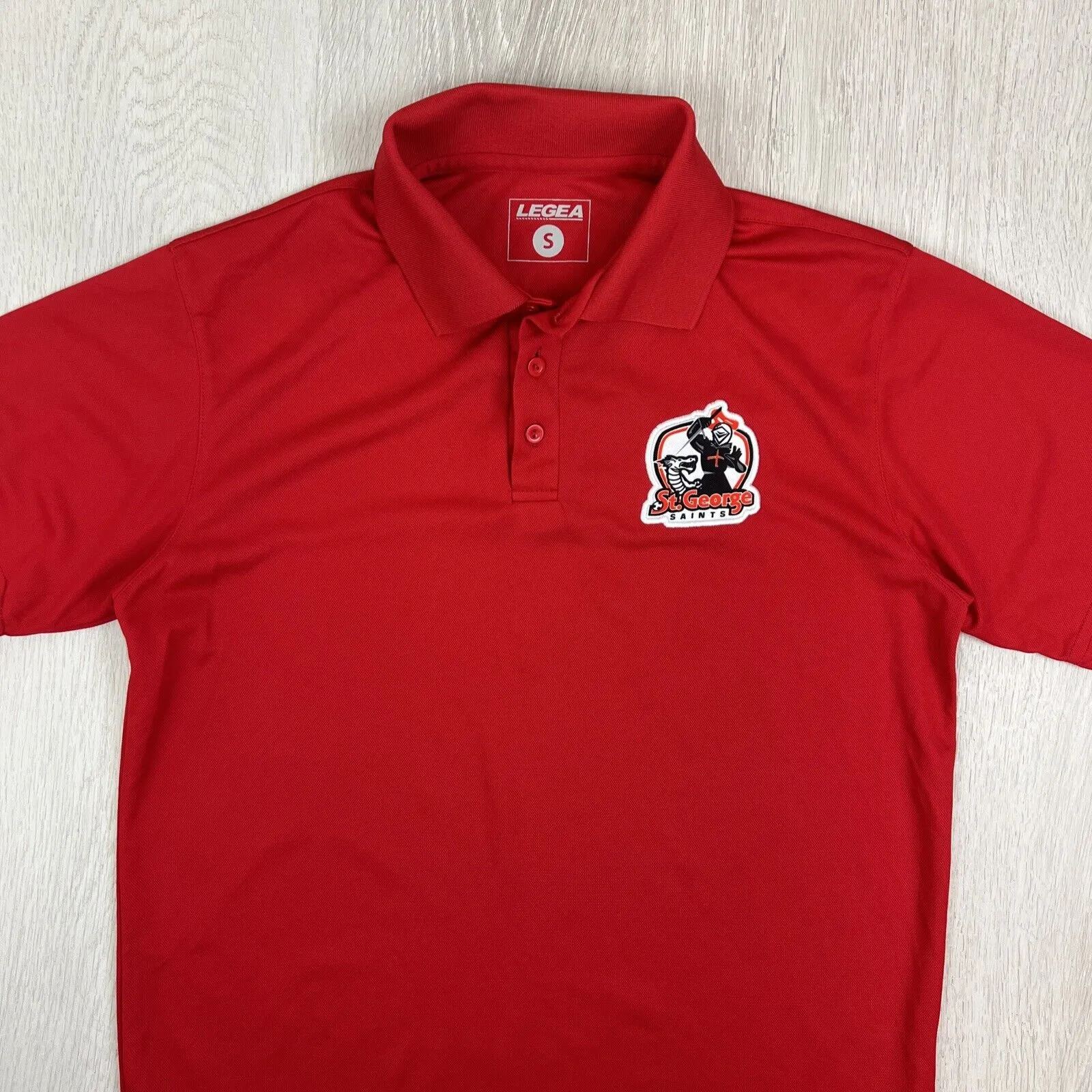 Legea Mens St George FC Saints Football Soccer Polo Shirt Size Small