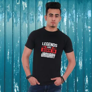 Legends are Born in Custom Month Zodiac T-Shirt for Men