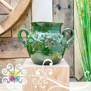 Little Ollita Flower Vase - Barro Vidriado Oaxaca