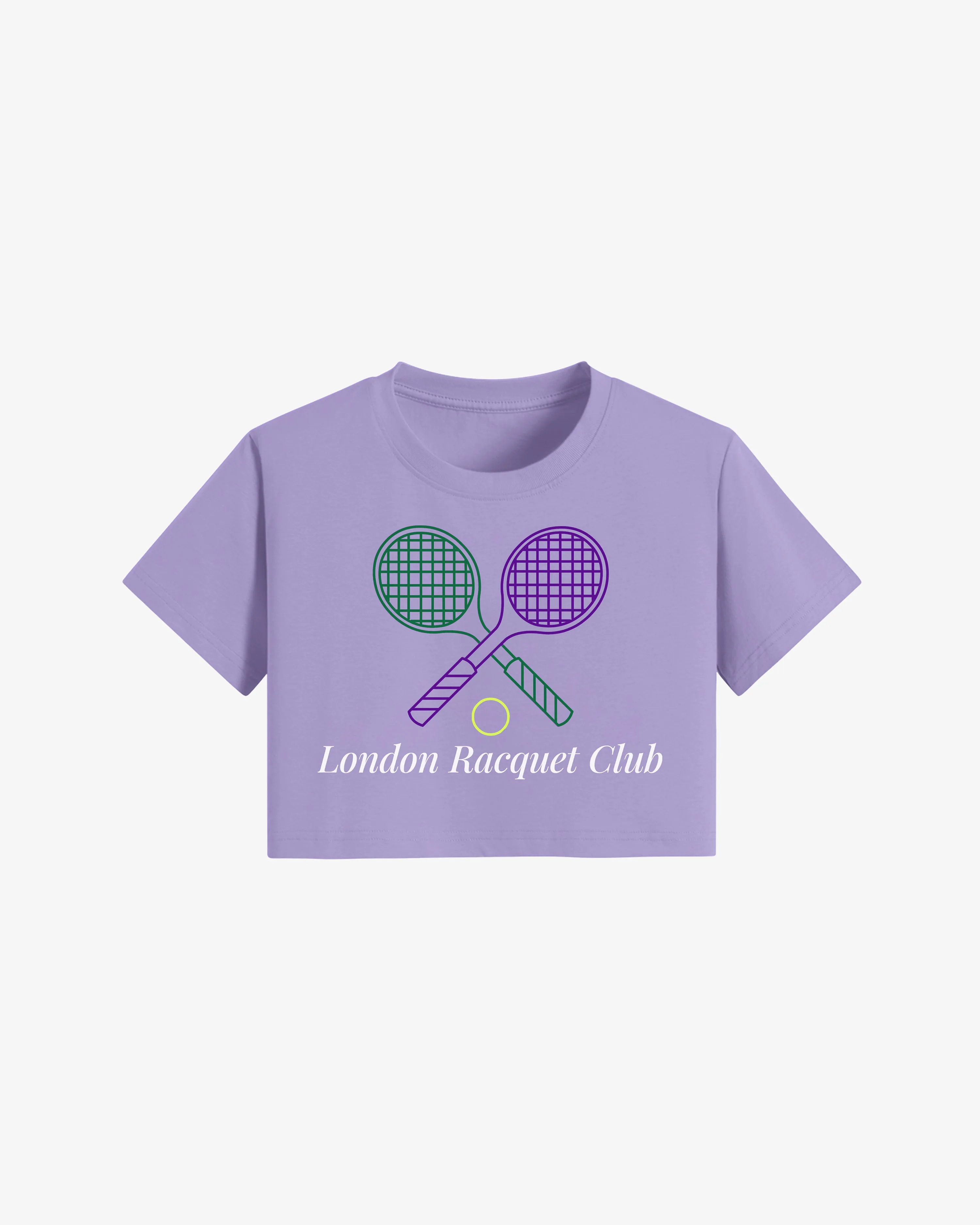 London Racquet Club Wimbledon Crop Top - Lavender