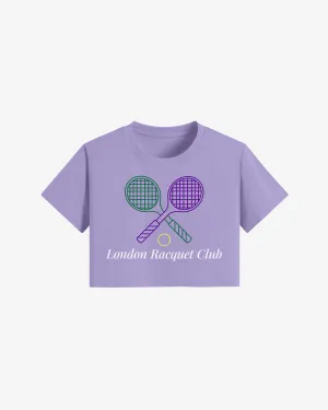 London Racquet Club Wimbledon Crop Top - Lavender