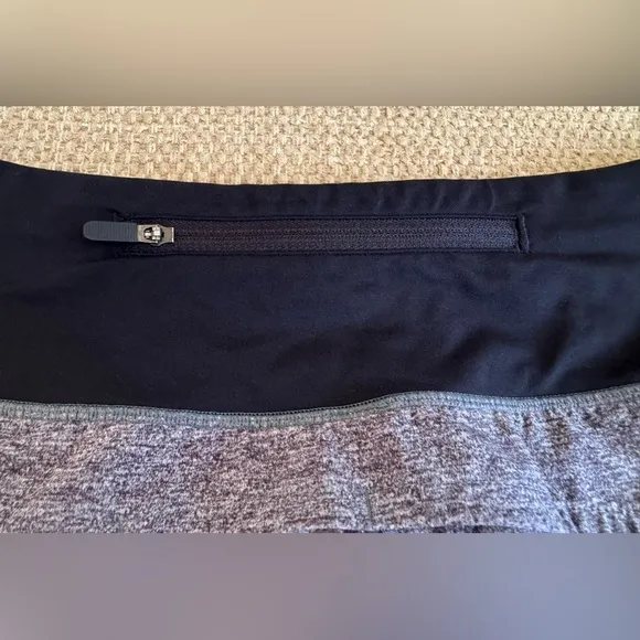 Lululemon Run Times Short‎ II in Heather Gray &amp; Black, Size 4