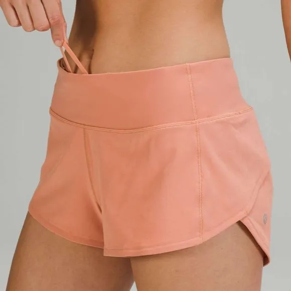 Lululemon Speed Up Low-Rise Short 2.5&quot; Pink Savannah Size 12