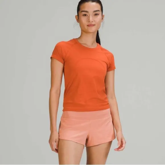 Lululemon Speed Up Low-Rise Short 2.5&quot; Pink Savannah Size 12