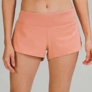 Lululemon Speed Up Low-Rise Short 2.5&quot; Pink Savannah Size 12