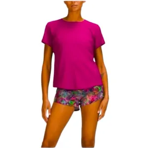 Lululemon Speed Up Mid-Rise Lined Short 4&quot;Vivid Floral Tone Multi /Graphite Grey