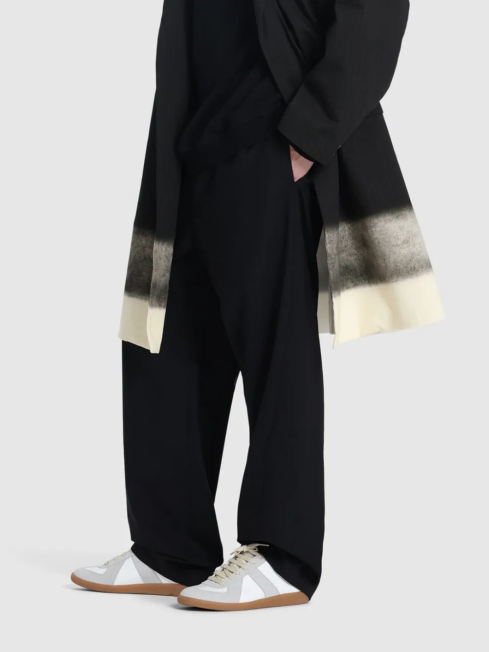 Maison Margiela Low Leather And Suede Sneakers