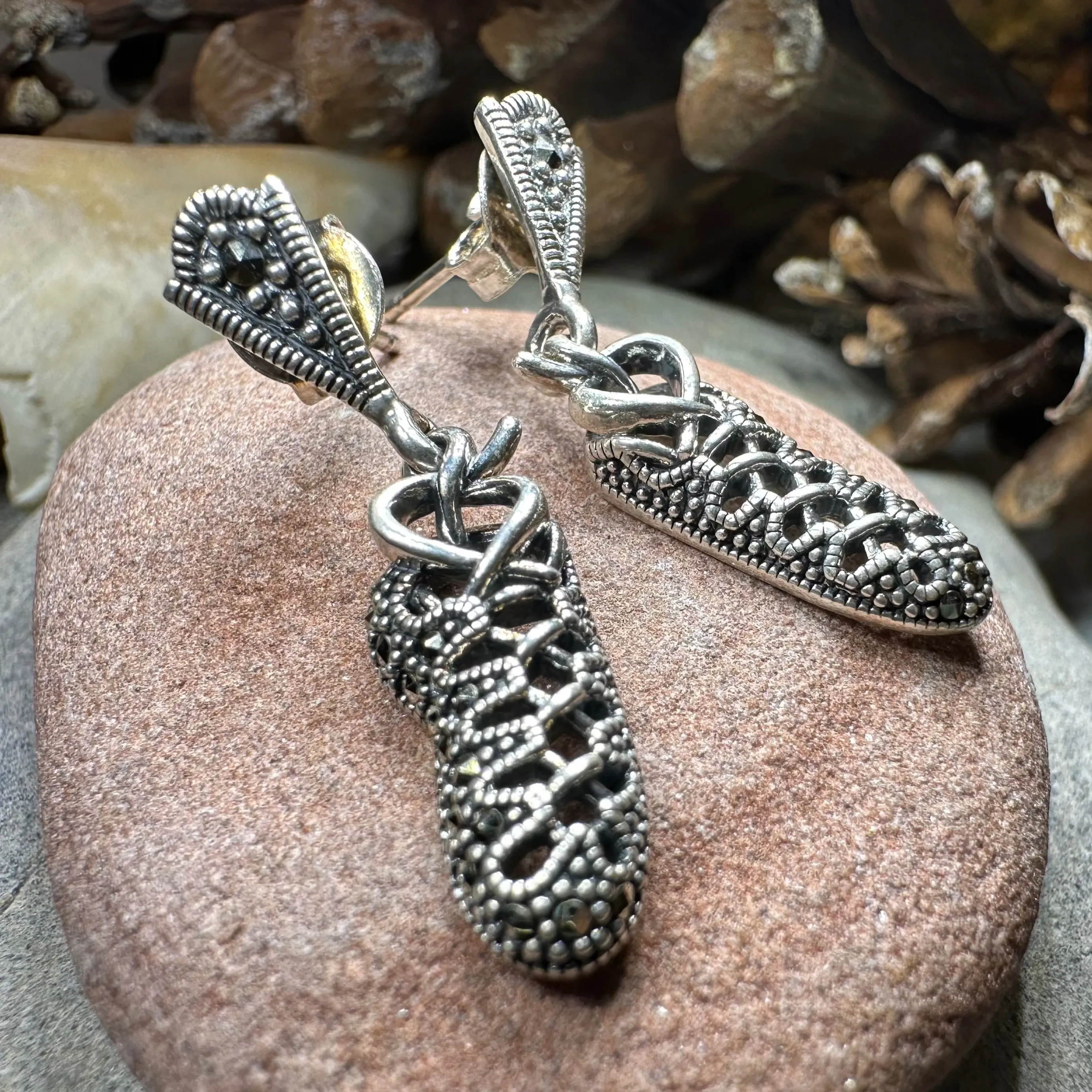 Marcasite Ghillies Irish Dance Earrings
