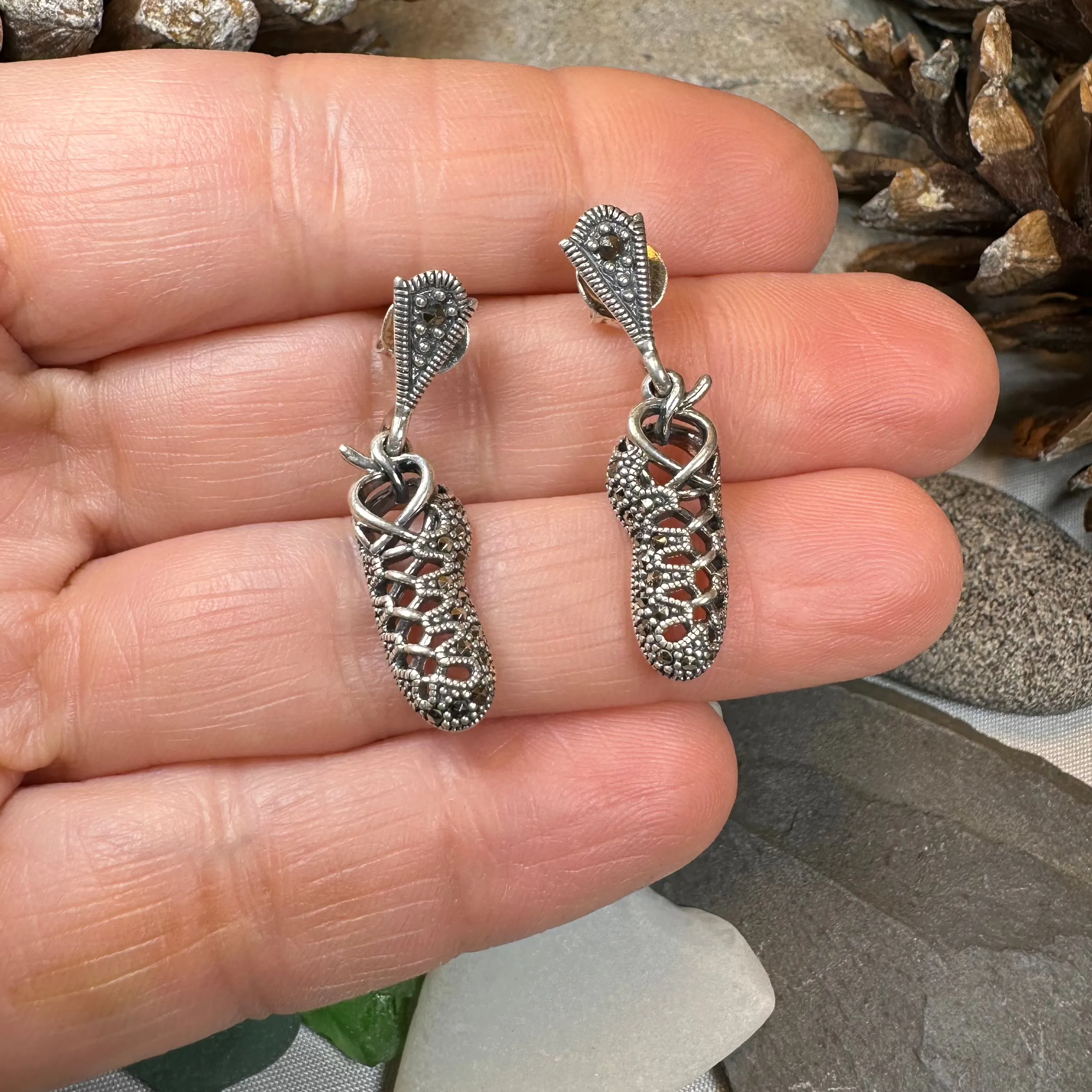 Marcasite Ghillies Irish Dance Earrings
