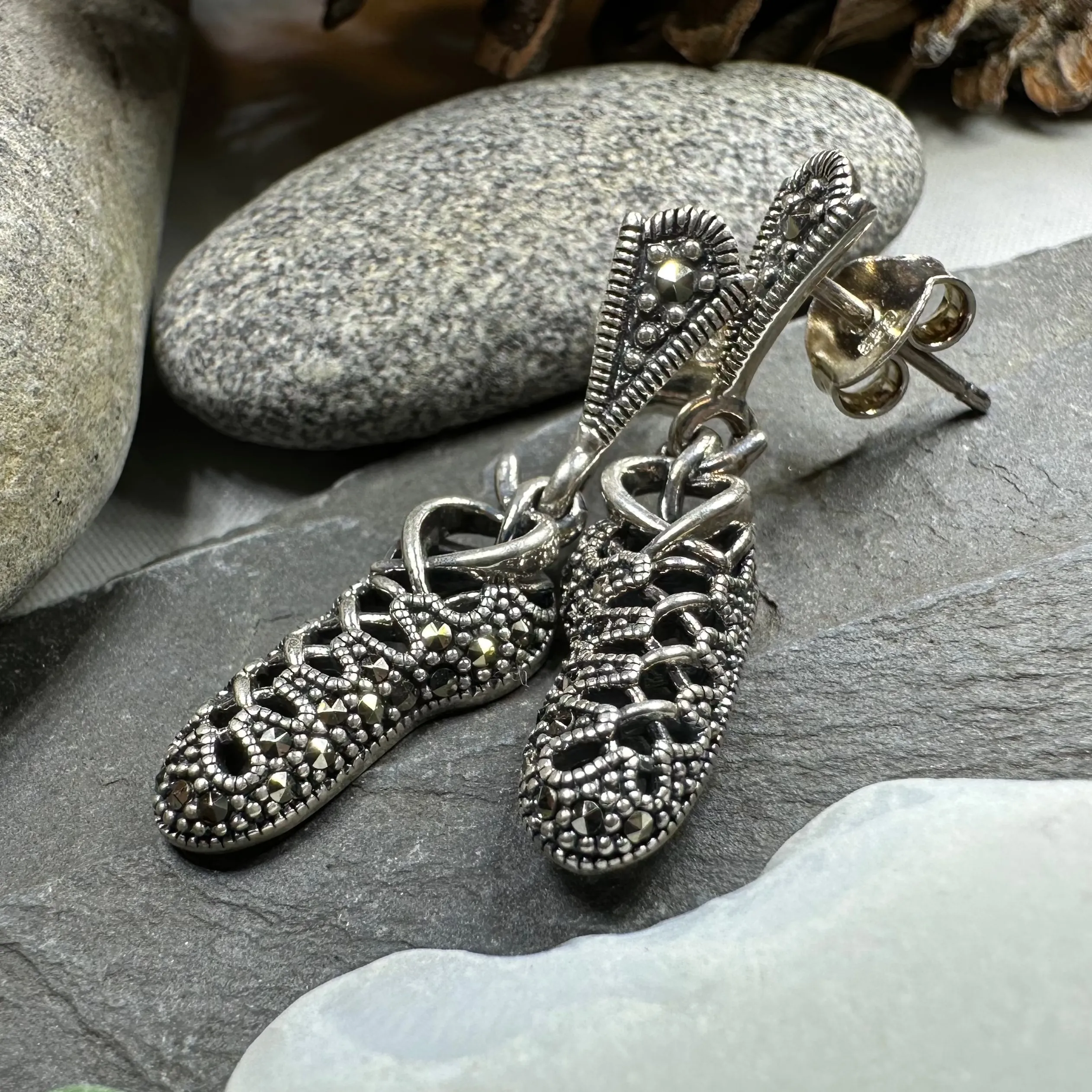 Marcasite Ghillies Irish Dance Earrings
