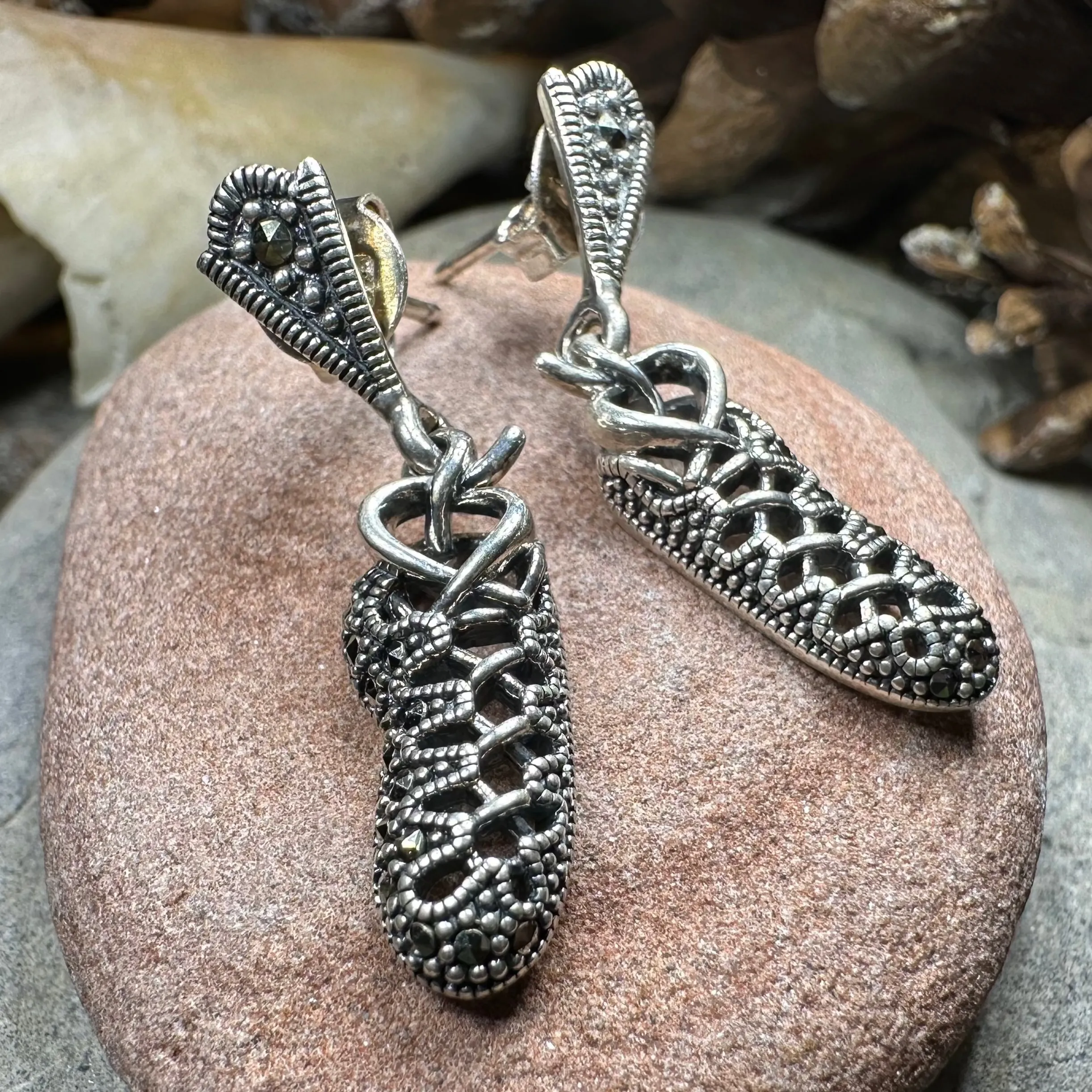 Marcasite Ghillies Irish Dance Earrings