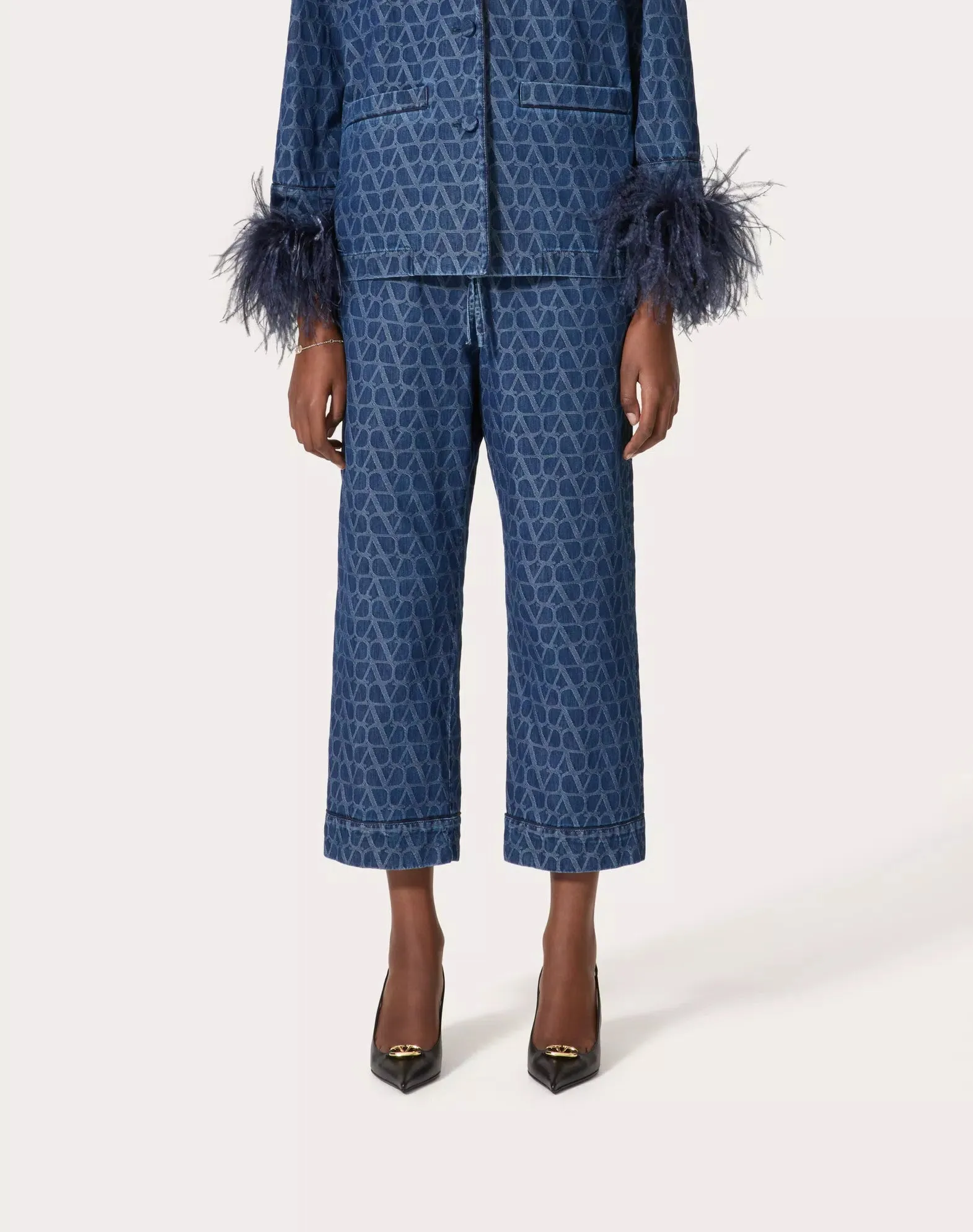 Medium Blue Toile Iconographe Denim Trousers