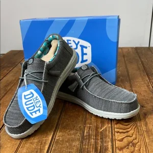 Mens Hey Dude gray Wally Sox shoes size 10 NWT NEW