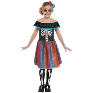 Neon Day Of The Dead Girl Costume