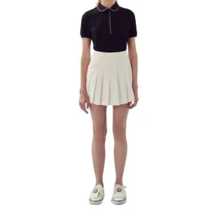 NEW ENGLISH FACTORY pleated tennis skort in white