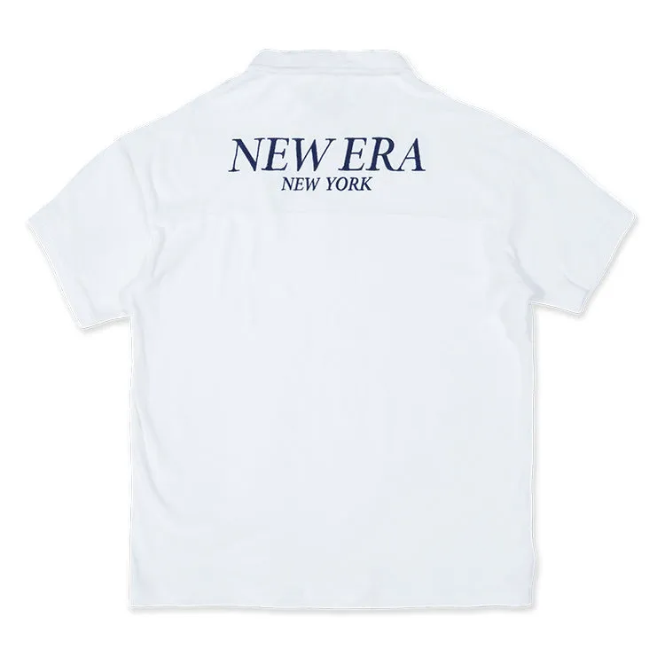 New Era Sports Club Tennis White Short Sleeve Terry Cloth T-Shirt