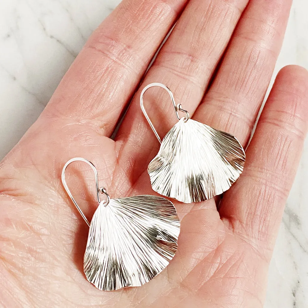 NEW! Large Ginkgo Leaf Earrings by Shepherd's Run Jewelry