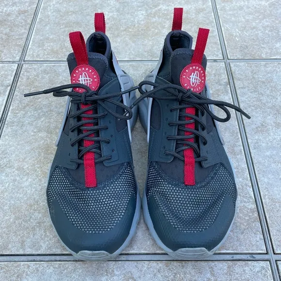 Nike Huarache Shoes Grey Red