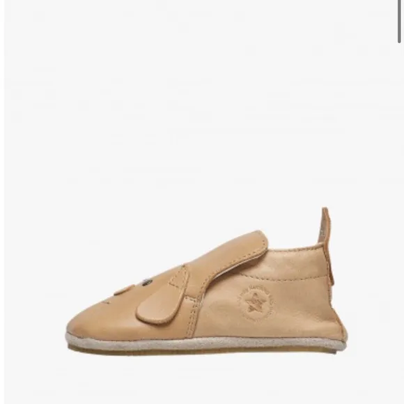 NWT NATURINO DLIN 2 Crib shoes with dog patch in Beige