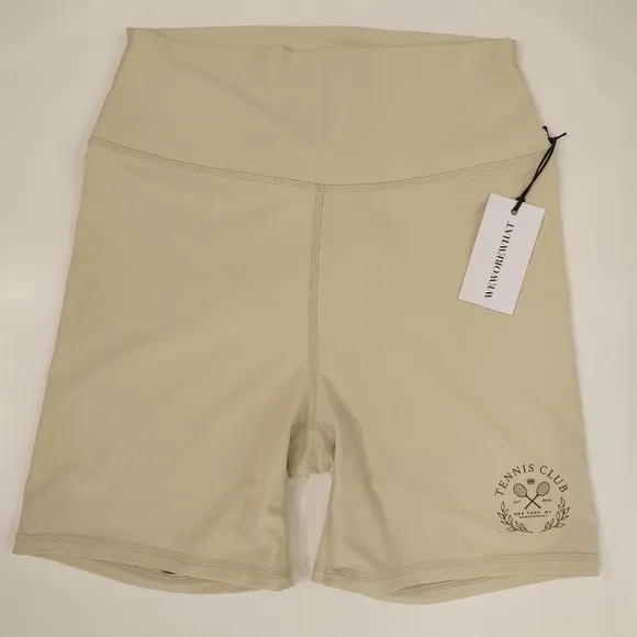 NWT WEWOREWHAT High Waisted Tennis Club Biker Shorts (Size Medium)