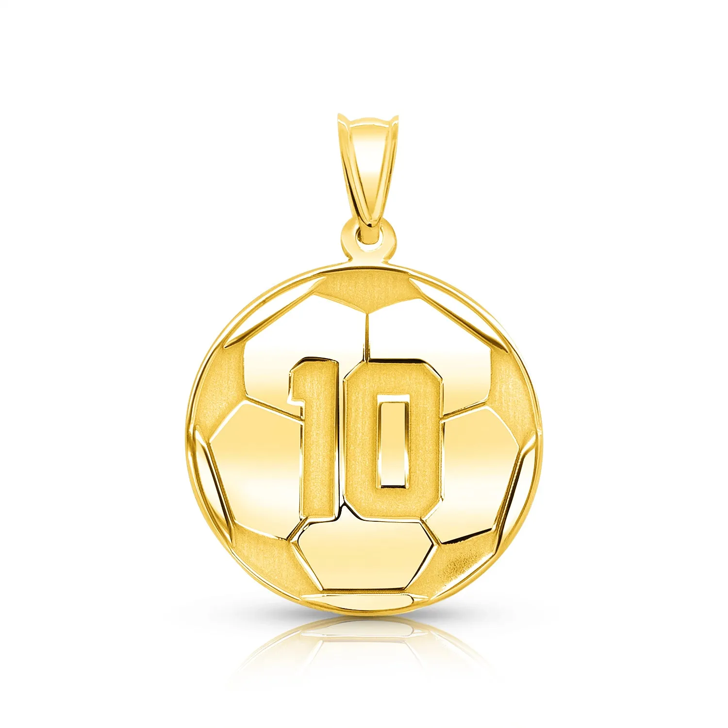 Personalized Soccer Ball Charm Pendant with Number