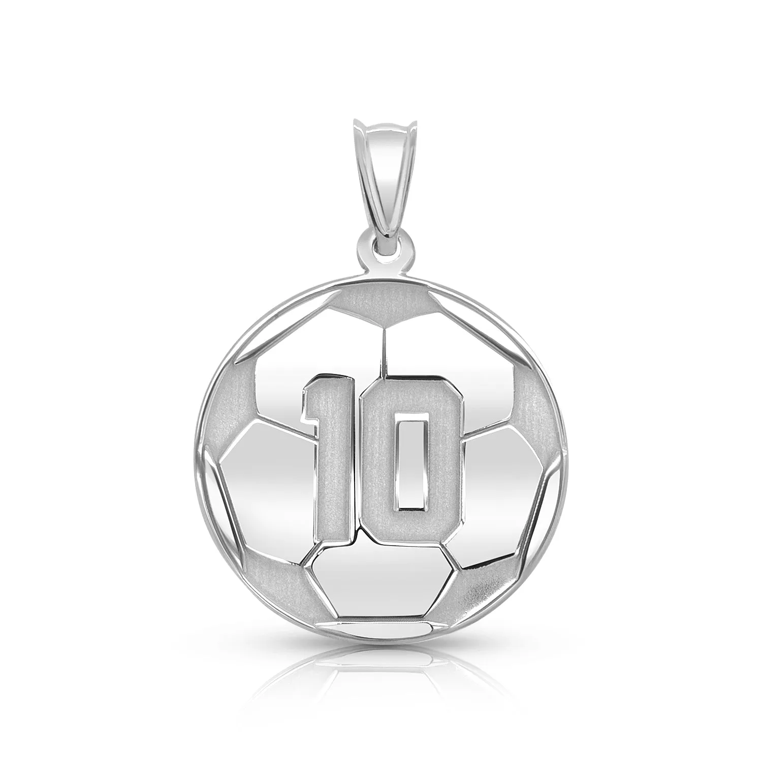 Personalized Soccer Ball Charm Pendant with Number