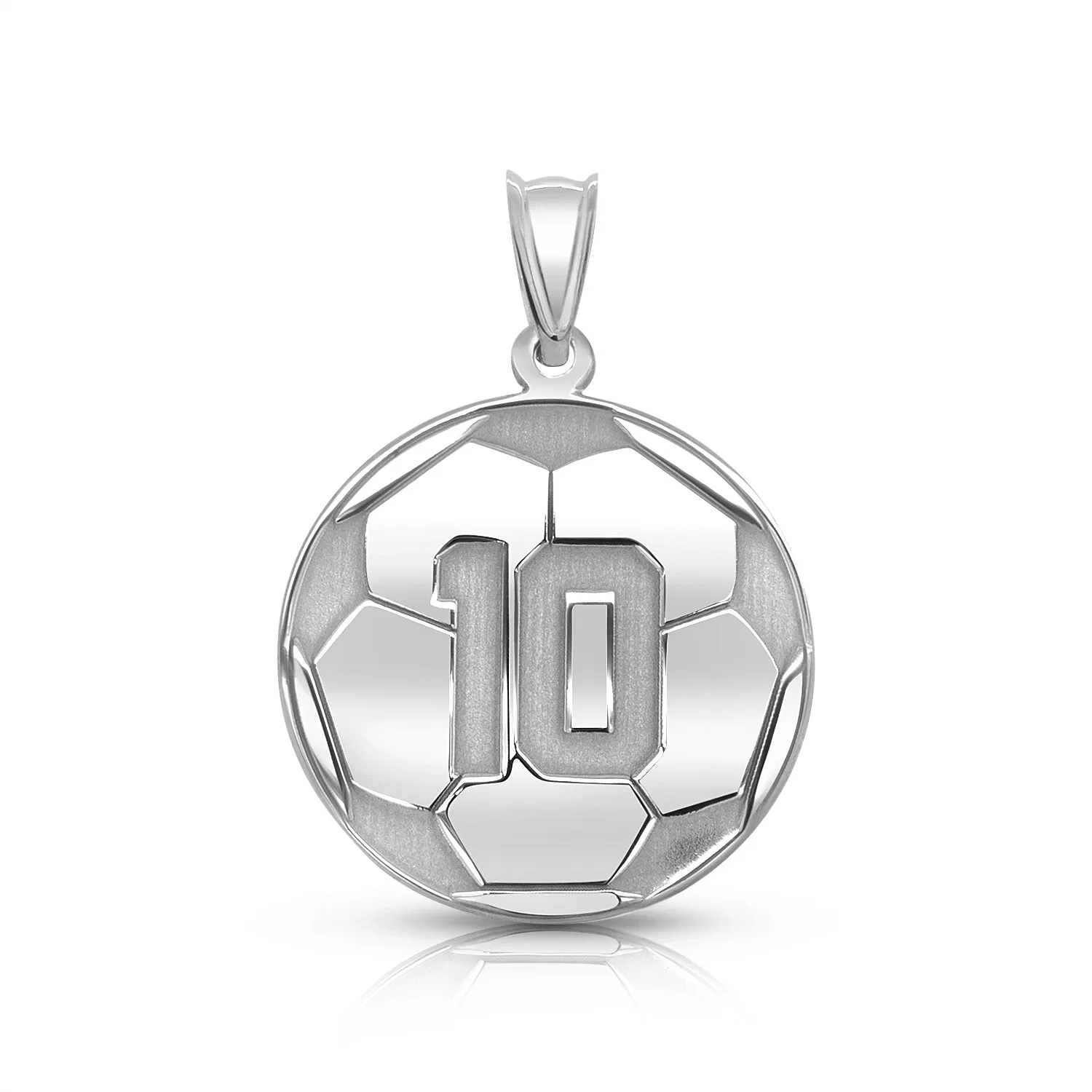 Personalized Soccer Ball Charm Pendant with Number
