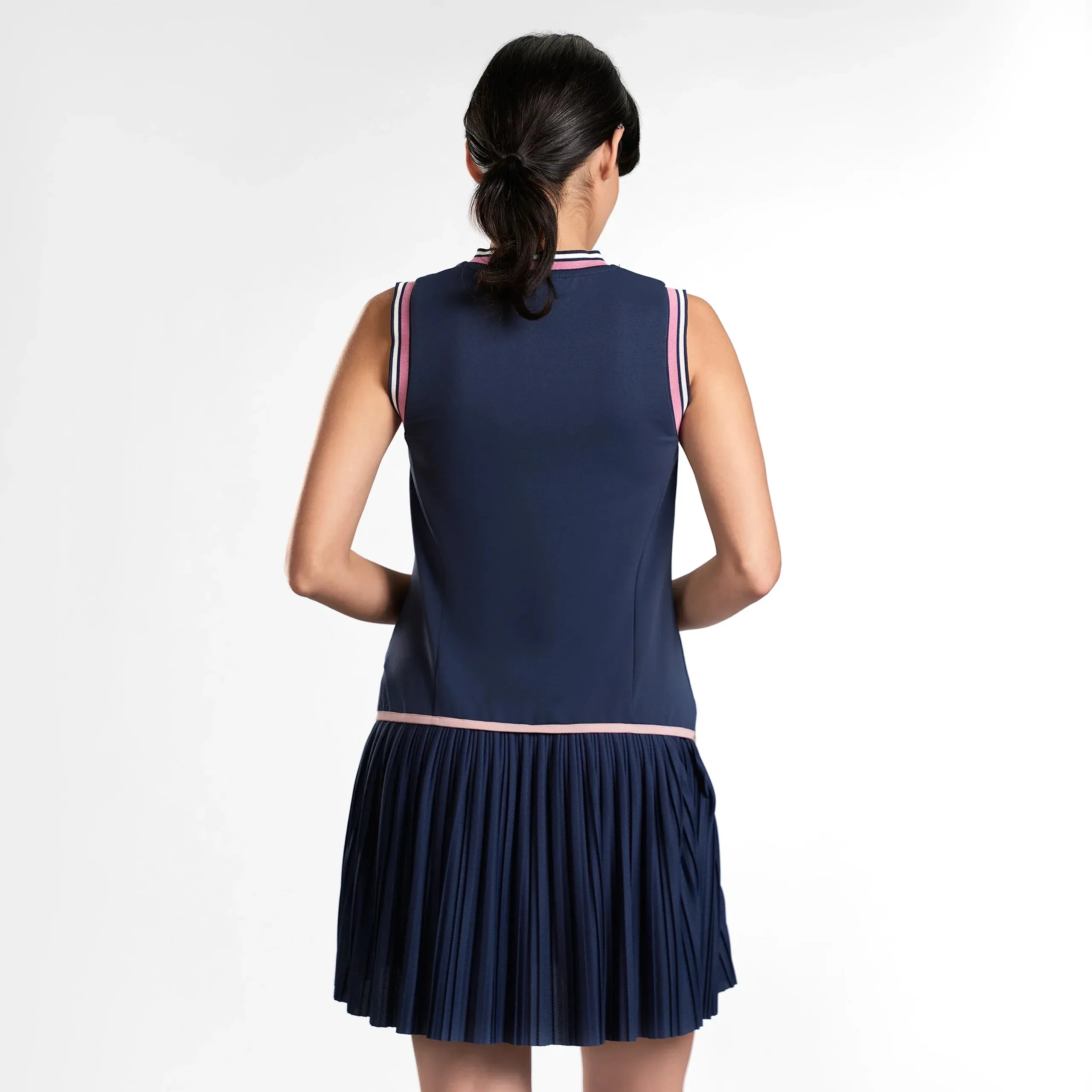 Pleated Dress - SEASONAL NAVY