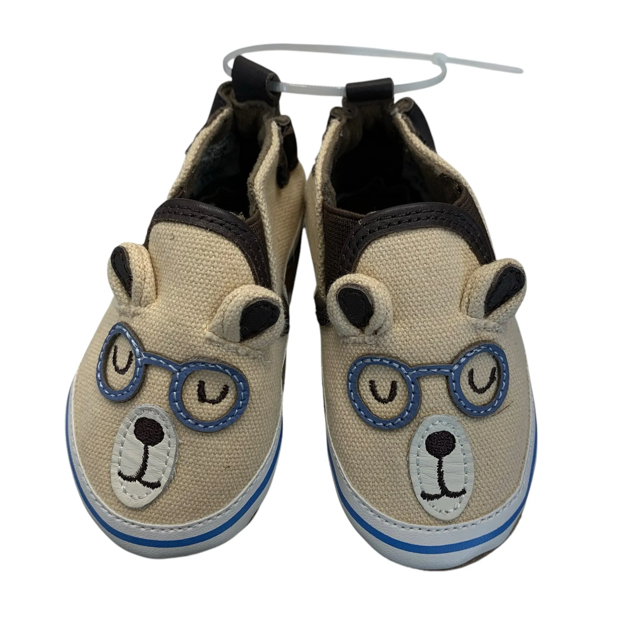 Robeez Boy's Tan Crib Shoes Size 2
