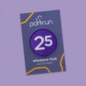 Run/Walk 25 Milestone Woven Patch