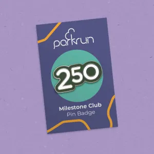 Run/Walk 250 Milestone Pin Badge