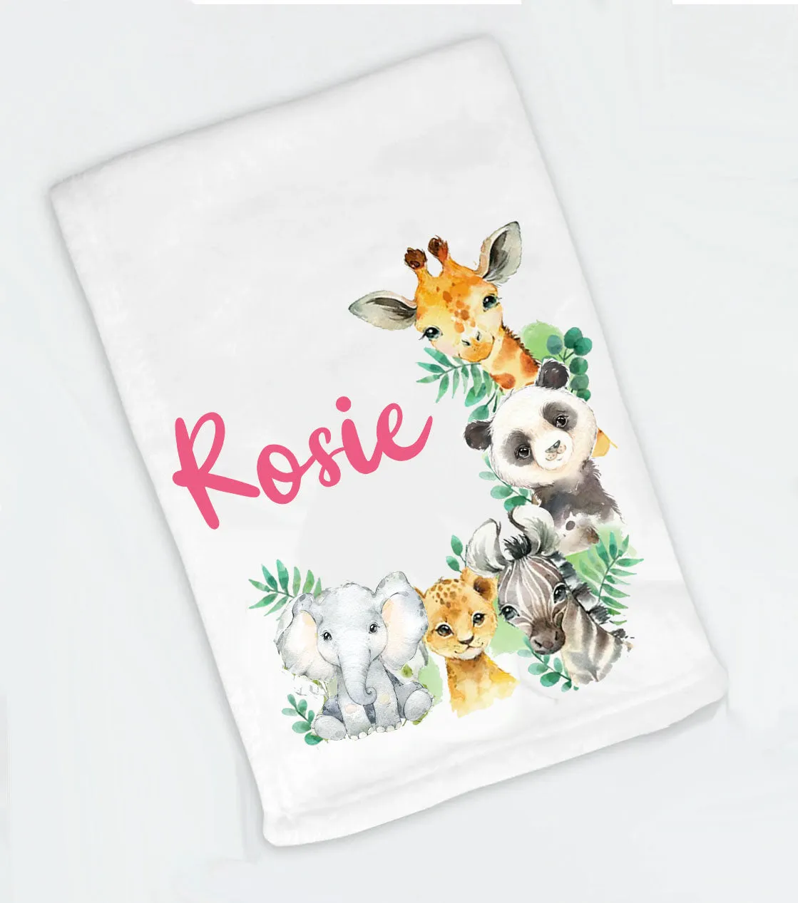 Safari Corner Printed Personalised Blanket