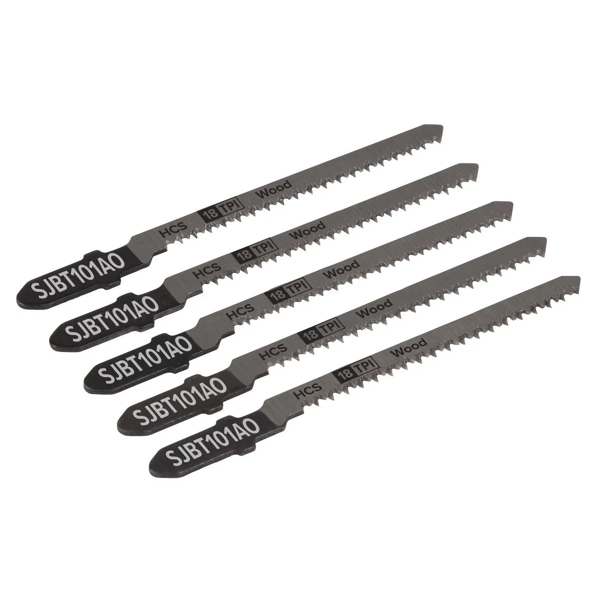 Sealey Jigsaw Blade Hard Wood 83mm 18tpi - Pack of 5
