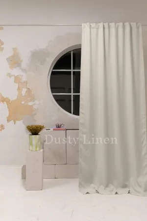 Set of 2 blackout linen curtains in Cream