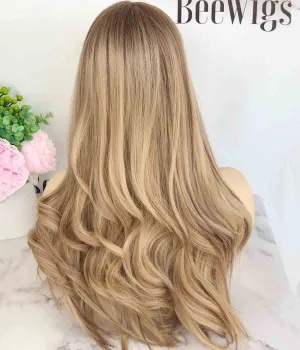 Shaytell Wigs Brazilian Hair Blonde Color Lace Top Wig