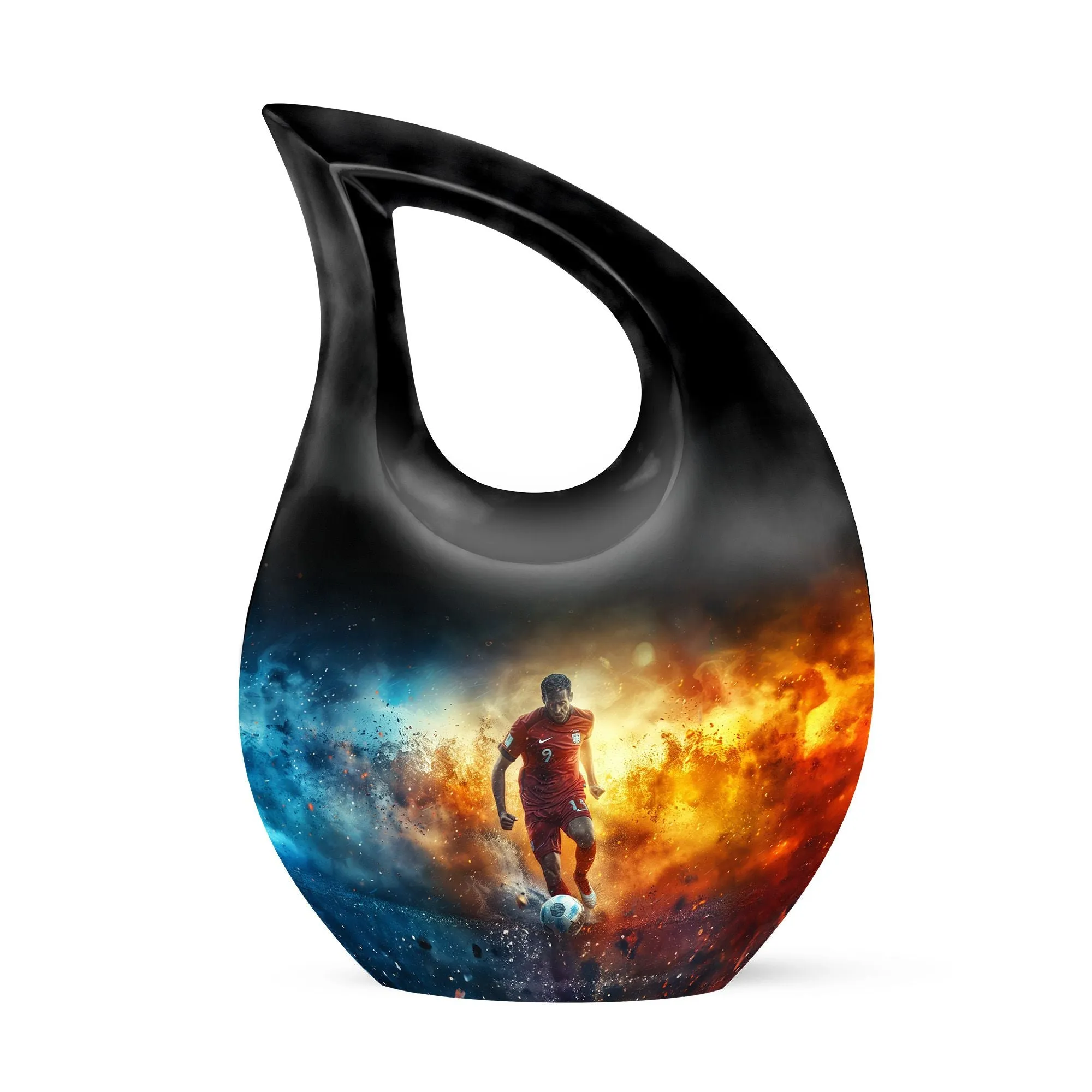 Soccer Memorial Urn Funeral, Ashes Cremation Urn